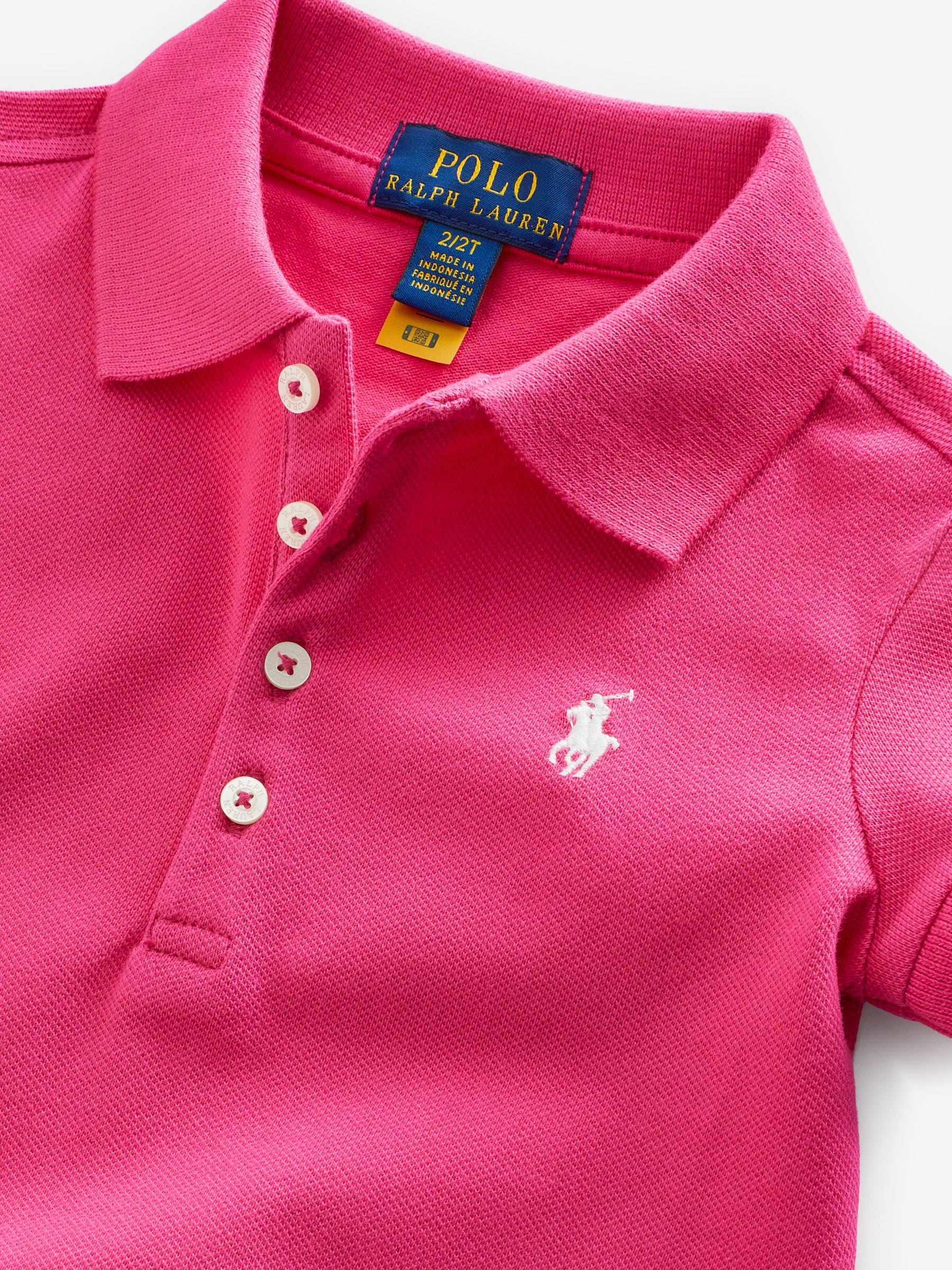 Buy Polo Ralph Lauren Girls Pleated Stretch Mesh Polo Dress from Next Luxembourg