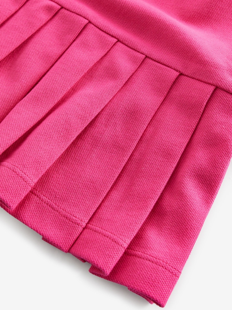 Polo Ralph Lauren Mädchen Plissiertes Stretch-Polokleid aus Netzstoff - Bild 4 von 4
