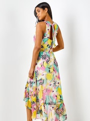 Roman Multi Halter Neck Lemon Print Dress - Image 2 of 4