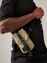Khaki Green Crossbody Bag and Bucket Hat Set - Image 4 of 10