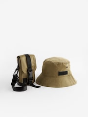Khaki Green Crossbody Bag and Bucket Hat Set - Image 6 of 10