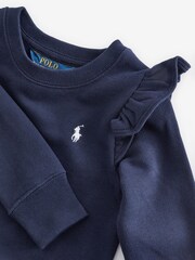 Dziewczęca sukienka polarowa Polo Ralph Lauren MadrasSkirt w kolorze granatowym - Image 3 of 4