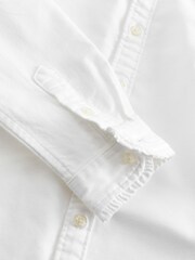 Polo Ralph Lauren Girls Pink Ruffled Oxford Shirt - Image 4 of 4