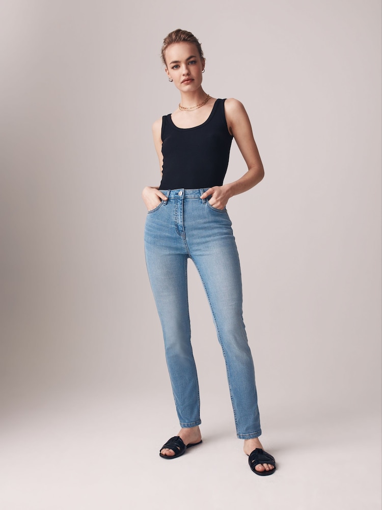 The Set Grey/Light Blue 2 Pack Denim Skinny Jeans - Image 3 of 9