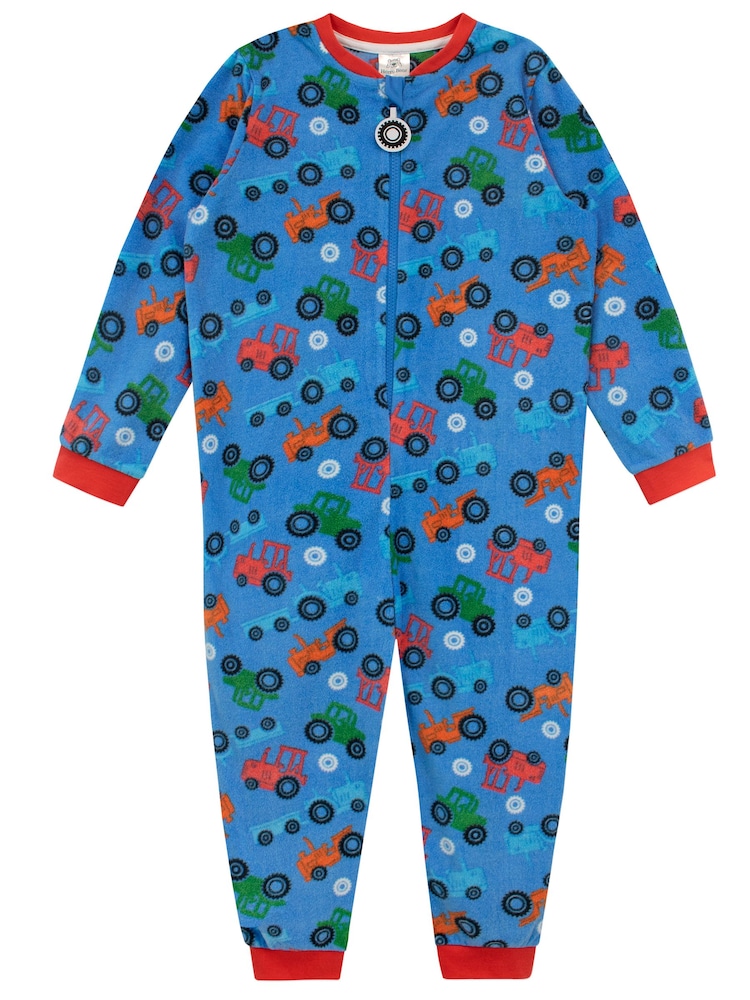 Harry Bear Blue Tractor Print All-In-One - Image 1 of 4
