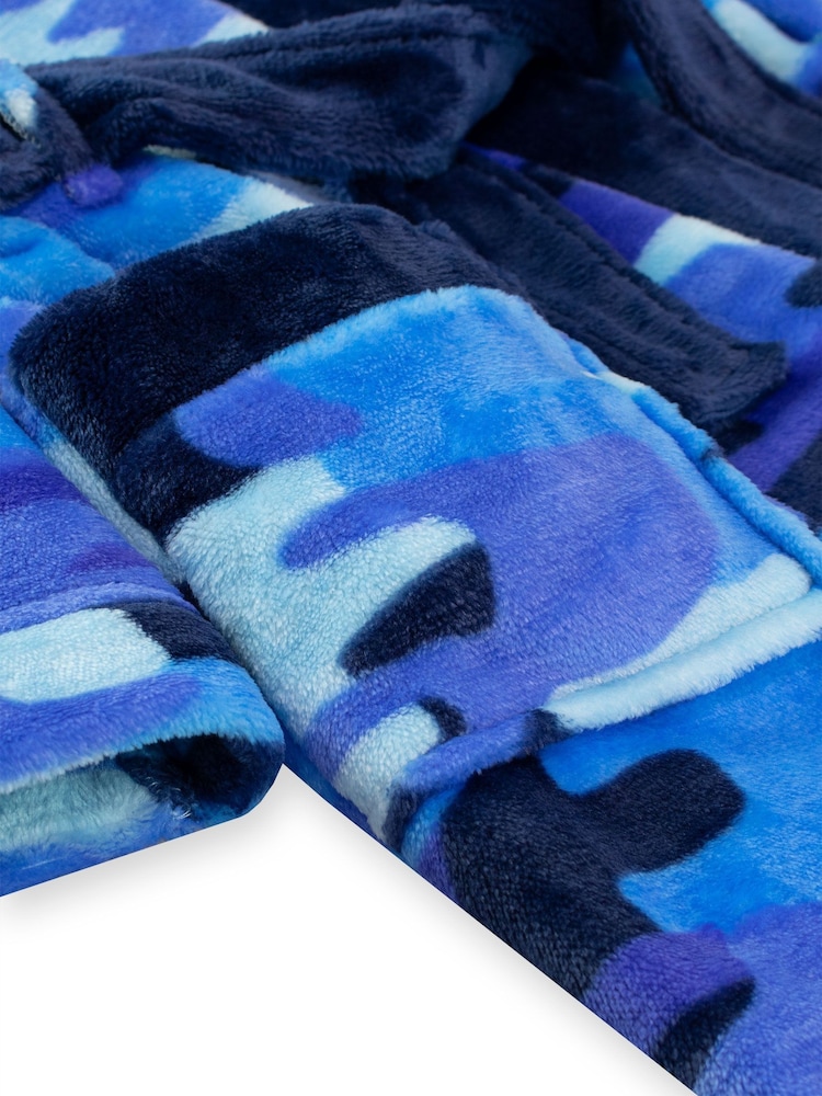 Harry Bear Blue Camo Dressing Gown BLUE AOP CAMO - Image 5 of 5
