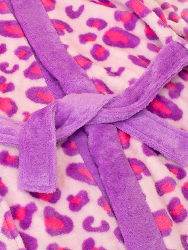 Harry Bear Pink Leopard Print Dressing Gown PINK LEOPARD AOP - Image 6 of 6 Harry Bear Pink Leopard Print Dressing Gown PINK LEOPARD AOP - Image 6 of 6