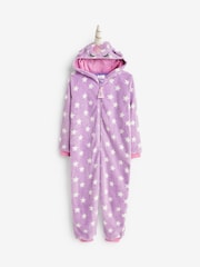 Harry Bear Purple Unicorn Stars Print All-In-One - Image 1 of 5