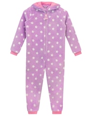 Harry Bear Purple Unicorn Stars Print All-In-One - Image 3 of 5
