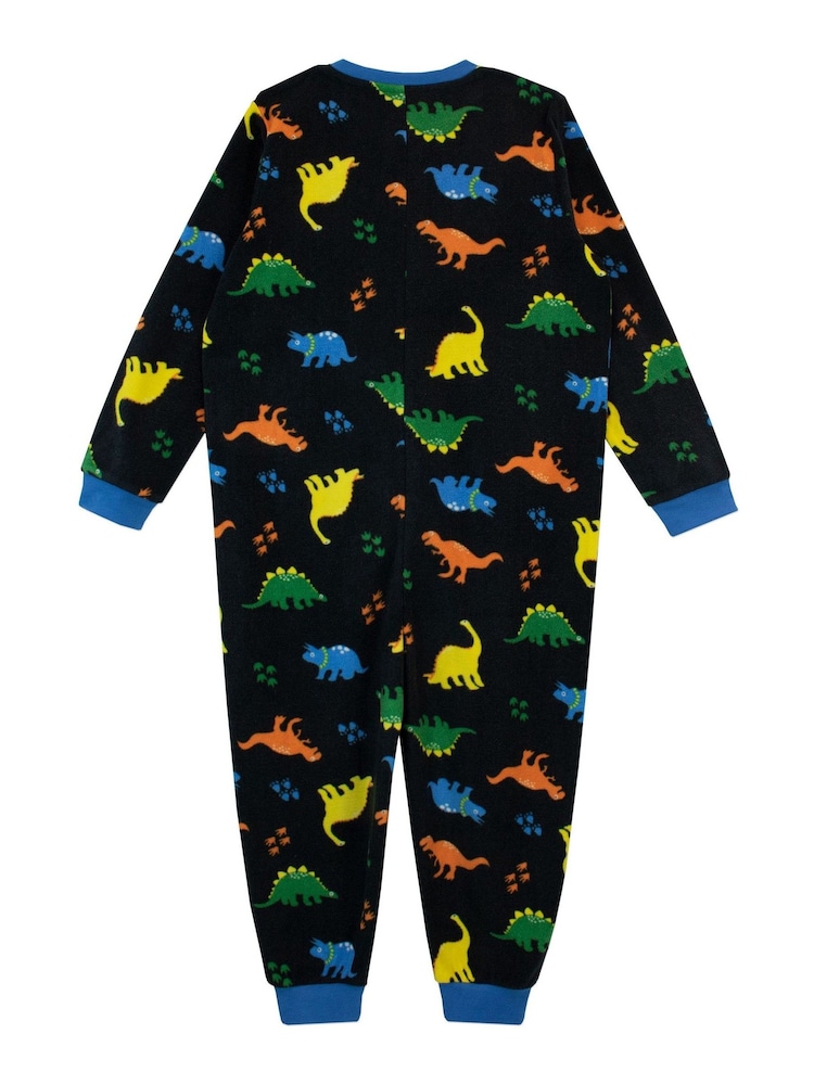 Harry Bear Black Dinosaur Print All-In-One - Image 2 of 4