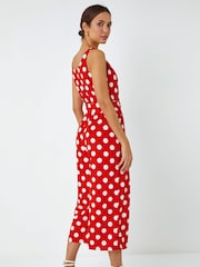 Roman Red Spot Print Belted Jumpsuit - Image 3 of 5