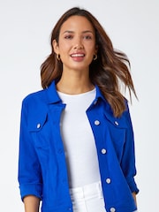 Roman Blue Stretch Denim Jacket - Image 1 of 5