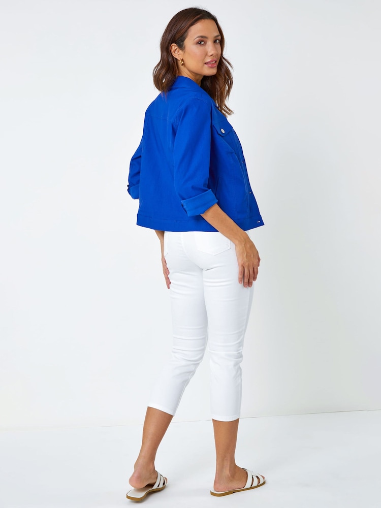 Roman Blue Stretch Denim Jacket - Image 2 of 5