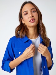 Roman Blue Stretch Denim Jacket - Image 4 of 5
