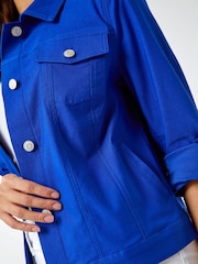 Roman Blue Stretch Denim Jacket - Image 5 of 5