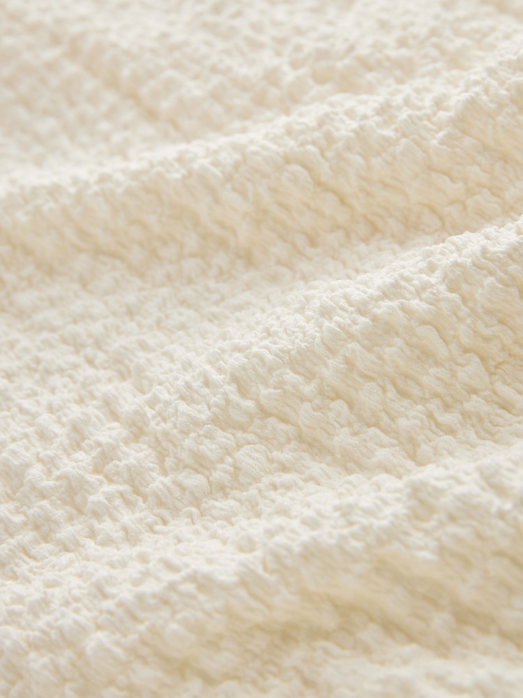 White Long Sleeve Textured Tunic - Image 7 of 7