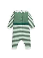 Mamas & Papas Green Elf Knitted Chritsmas Romper - Image 4 of 4