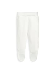 Mamas & Papas Frill Knitted White Top & Leggings Set - Image 5 of 5