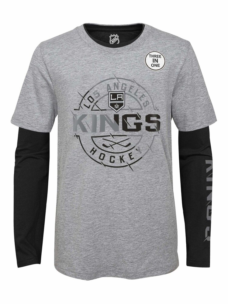 Fanatics Youth 100% Cotton Los Angeles Kings 2 Way Forward Black T-Shirt 2 Pack - Image 2 of 4 Fanatics Youth 100% Cotton Los Angeles Kings 2 Way Forward Black T-Shirt 2 Pack - Image 2 of 4