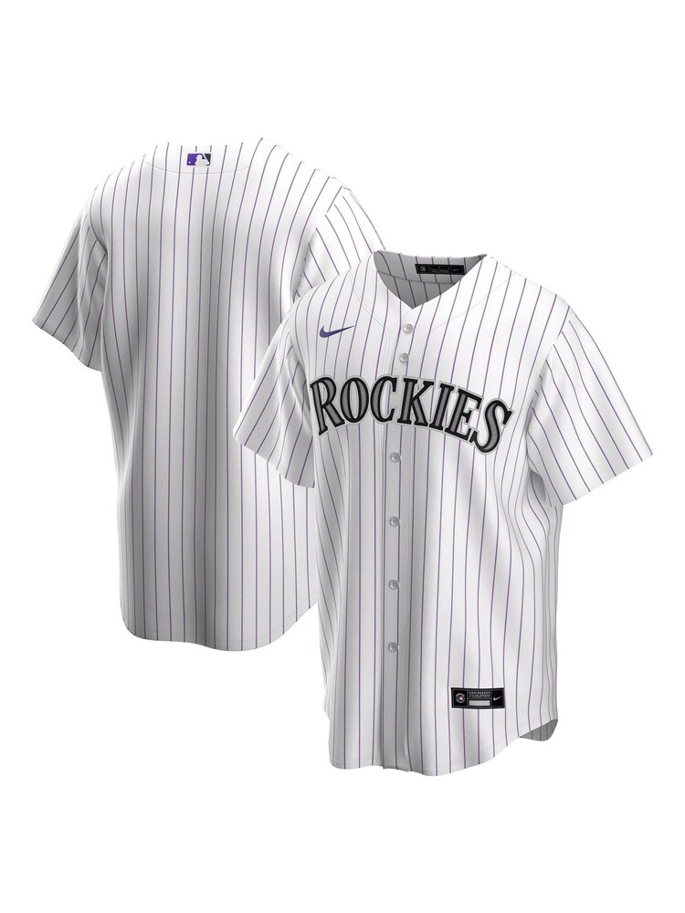 Fanatics Colorado Rockies Official Replica Home White Jersey - Image 1 of 3 Fanatics Colorado Rockies Official Replica Home White Jersey - Image 1 of 3