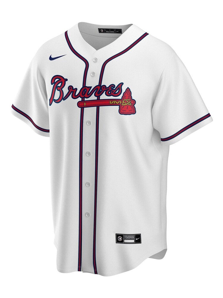 Fanatics Atlanta Braves Official Replica Home White Jersey - Image 2 of 3 Fanatics Atlanta Braves Official Replica Home White Jersey - Image 2 of 3