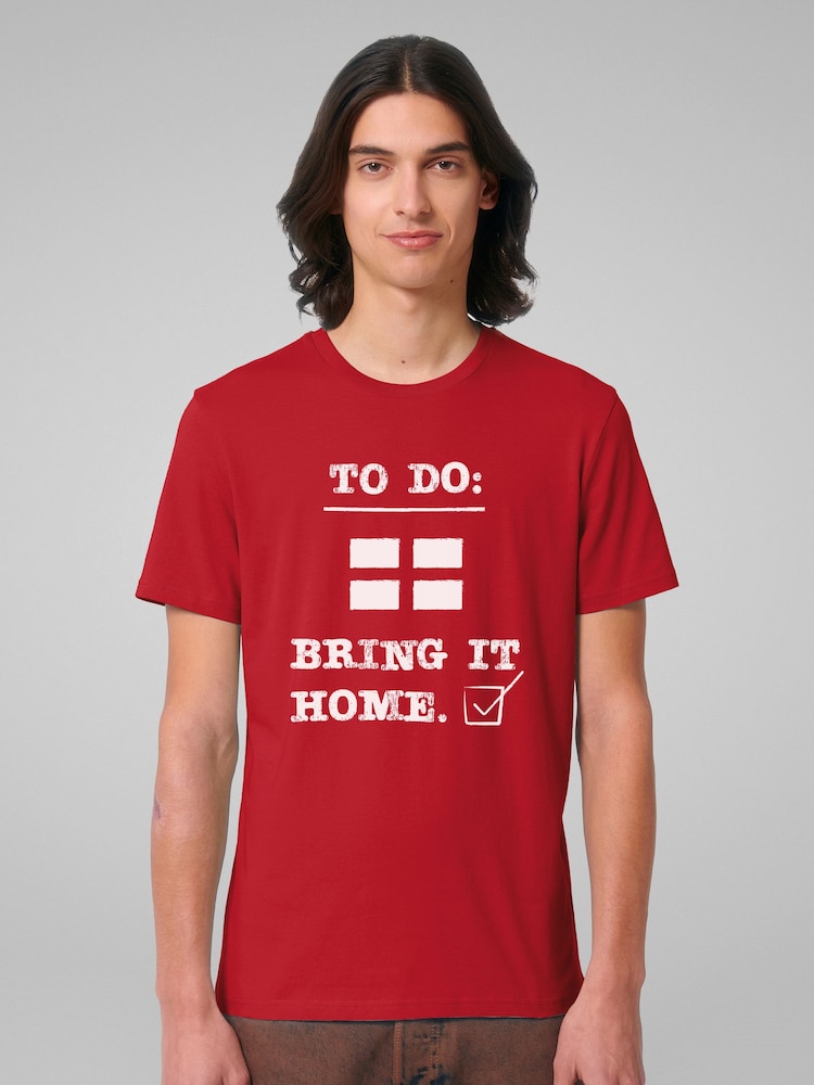 All + Every Red England To Do List Bring It Home Euro Football T-Shirt - Image 1 of 4