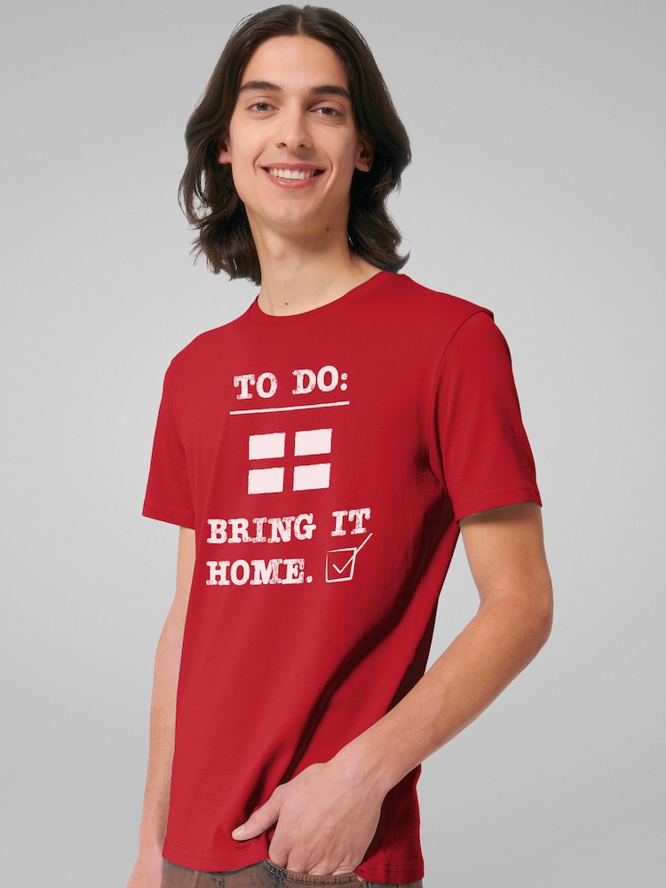 All + Every Red England To Do List Bring It Home Euro Football T-Shirt - Image 2 of 4