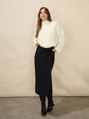 Ro&Zo Crepe Tie Side Skirt - Image 1 of 4