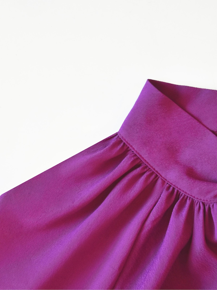 Ro&Zo Purple Plum Georgette Blouse - Image 6 of 6
