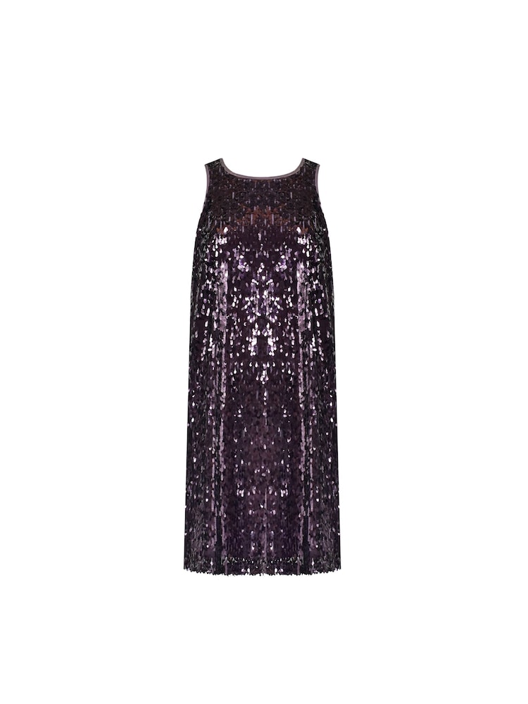 Ro&Zo Petite Purple Sequin Mini Dress - Image 4 of 4
