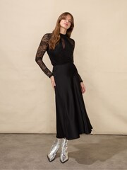 Ro&Zo Stretch Lace Black Top - Image 1 of 6