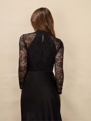 Ro&Zo Stretch Lace Black Top - Image 2 of 6
