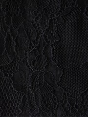 Ro&Zo Stretch Lace Black Top - Image 6 of 6