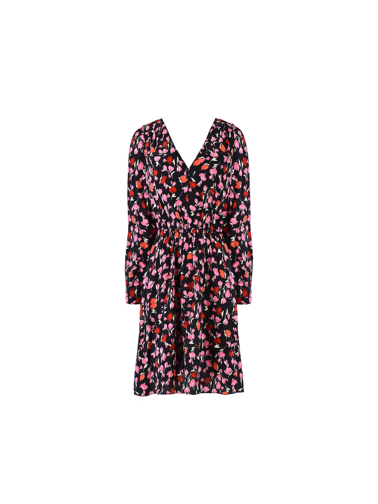 Ro&Zo Pink Ditsy Rose Print V-Neck Short Dress - Image 6 of 6