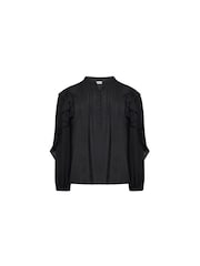 Ro&Zo Black Trim Insert Frill Sleeve Shirt - Image 5 of 5