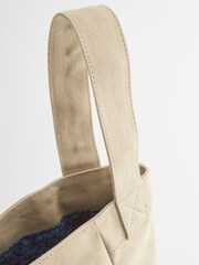 Neutral Stone Canvas Tote Bag - Image 8 of 10