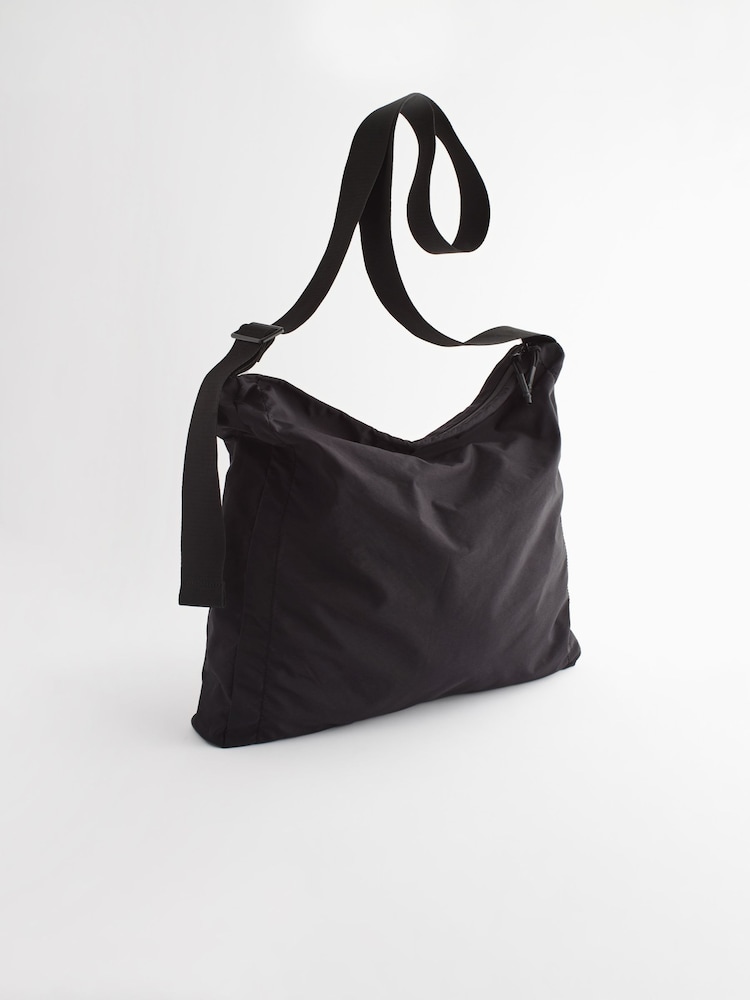 Black Nylon Messenger Bag - Image 2 of 7
