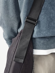 Black Nylon Messenger Bag - Image 6 of 7