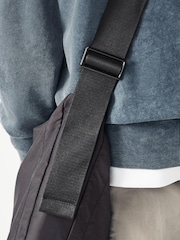 Black Nylon Messenger Bag - Image 7 of 7