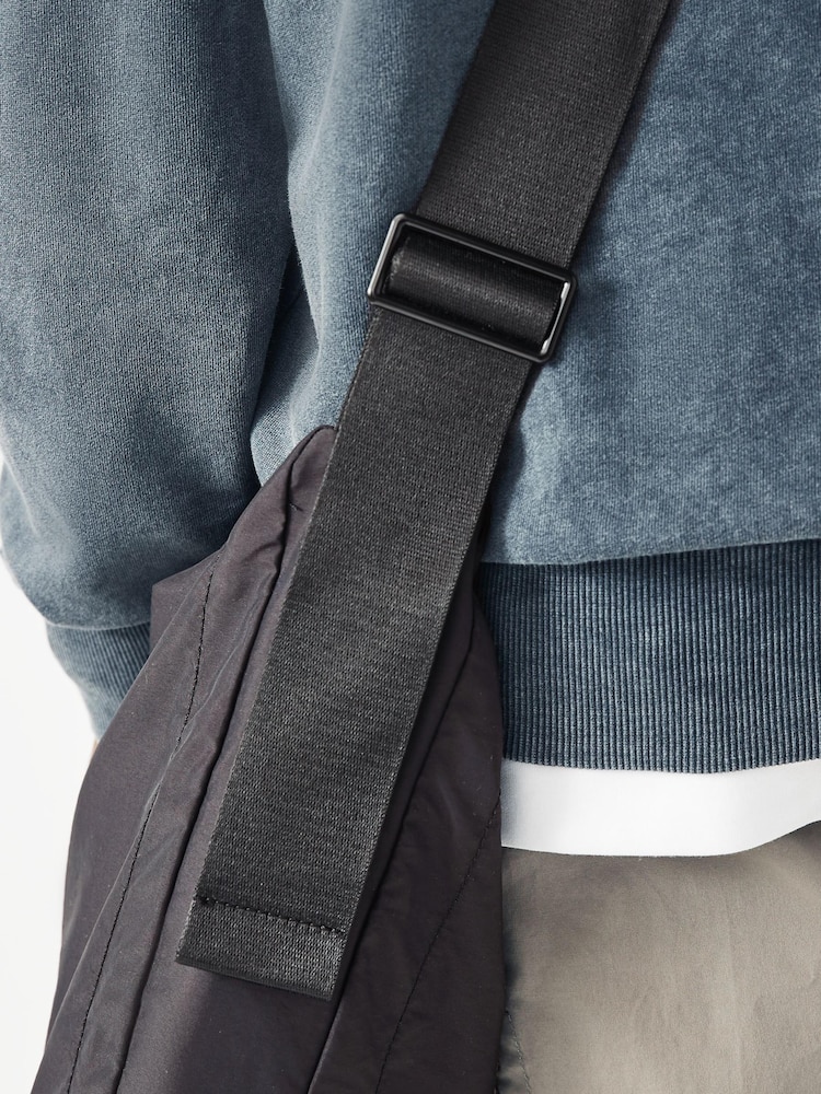 Black Nylon Messenger Bag - Image 7 of 7 Black Nylon Messenger Bag - Image 7 of 7