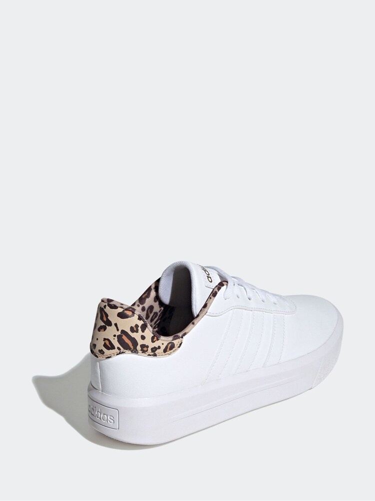 Buy adidas White/Animal Court Platform Shoes from Next Luxembourg