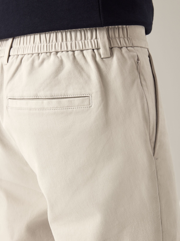 Light Stone Elasticated Waist Slim Stretch Chino Trousers - Image 1 of 13