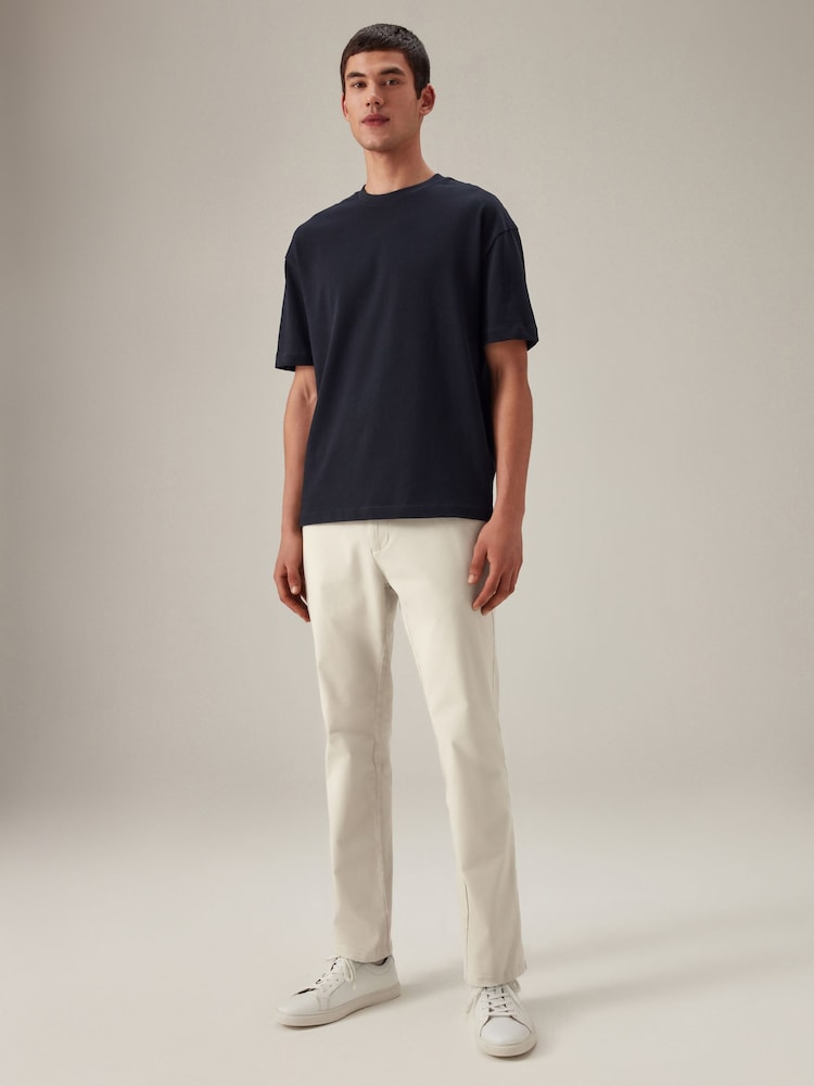 Light Stone Elasticated Waist Slim Stretch Chino Trousers - Image 2 of 13