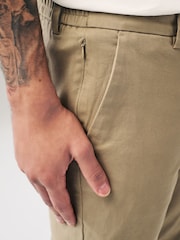 Stone Elasticated Waist Slim Stretch Chino Trousers - Image 7 of 12