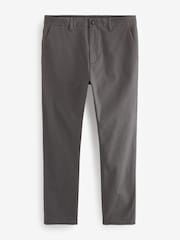 Dark Grey Elasticated Waist Slim Stretch Chino Trousers - Image 10 of 13