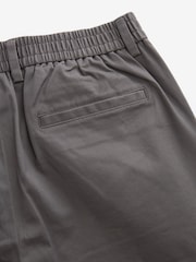 Dark Grey Elasticated Waist Slim Stretch Chino Trousers - Image 12 of 13
