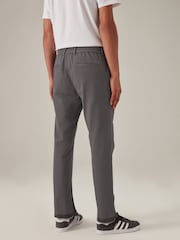 Dark Grey Elasticated Waist Slim Stretch Chino Trousers - Image 3 of 13