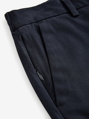 Navy Blue Elasticated Waist Slim Stretch Chino Trousers - Image 9 of 11