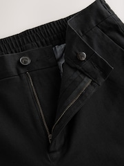 Black Elasticated Waist Slim Stretch Chino Trousers - Image 10 of 10