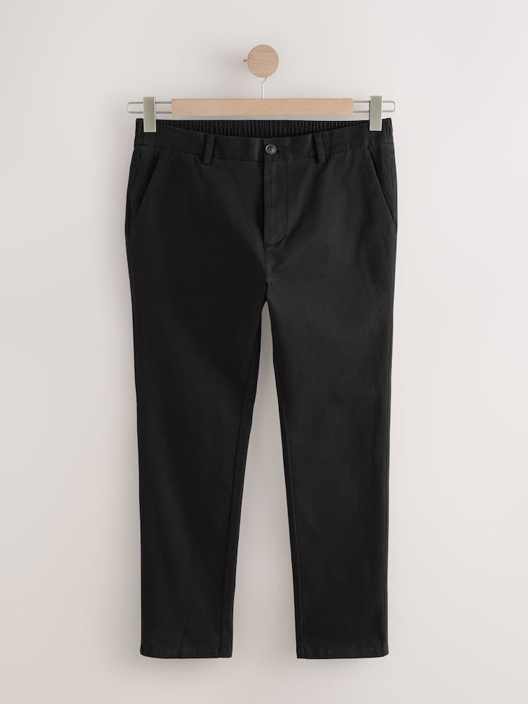 Noir - Pantalon chino slim stretch à taille élastique - Image 7 of 10